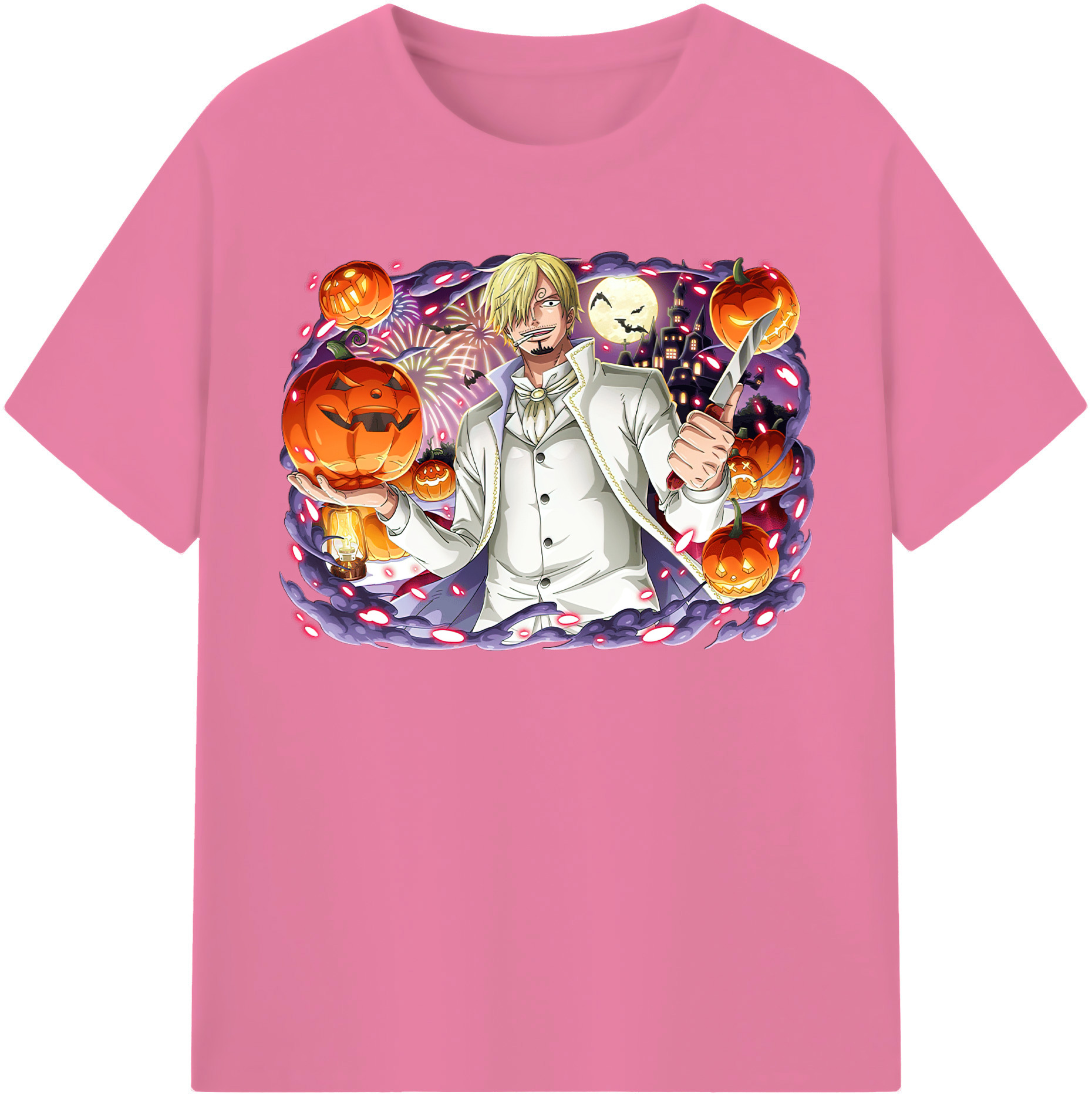 ワンピース サンジ ONE PIECE Sanji 綿100％半袖Tシャツ（フロントプリント）
